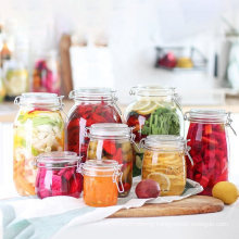 Hot-Selling Canned Food Storage Sealed Glass Jar with Swing Clip